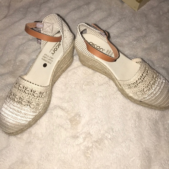 Picon espadrilles sandals ivory white 9.5 41 new - Picture 1 of 8